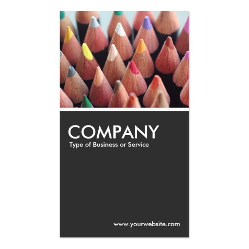 Color Pencils - 80pc Gray Business Cards (front side)