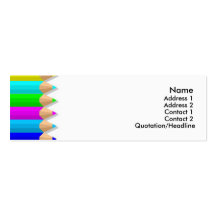 Color Pencils Profile Card Business Card Templates