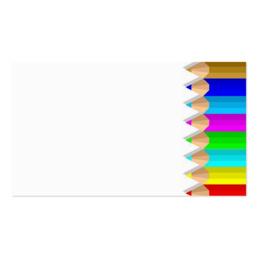 Color Pencils Profile Card Business Card Templates (back side)