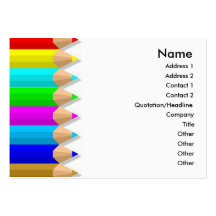 Color Pencils Profile Card Business Cards