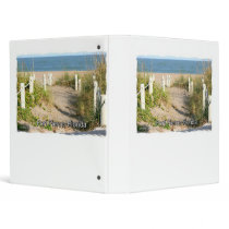 Color picture of beach dune walk Ft. Pierce, FL Vinyl Binder