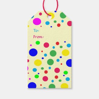 Color Polka Dot Balloons Pack of Gift Tags