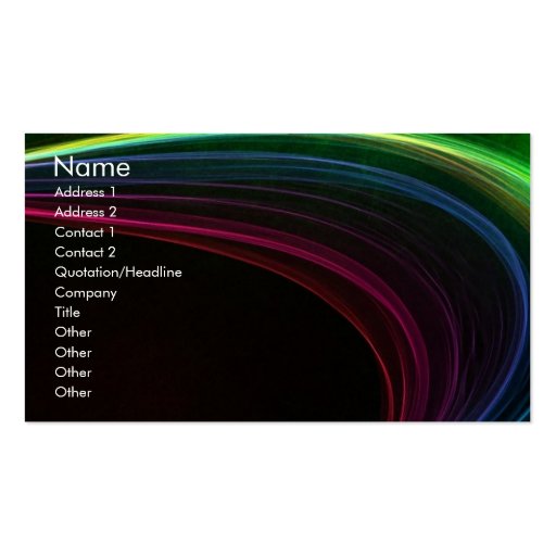 color power business card templates (back side)