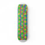 Color puzzle skateboard deck