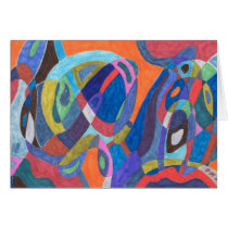 "Color Rush" Abstract Card