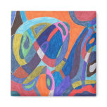 "Color Rush" Abstract Fridge Magnet