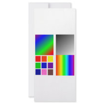 Color Samples Different Squares and such Custom Rack Card