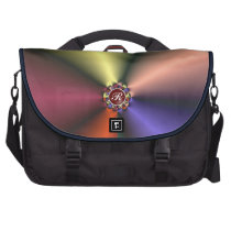 Color Silk Folds w/ Monogram Commuter Laptop Bag at Zazzle