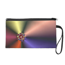 Color Silk Folds with Monogram Wristlet at Zazzle