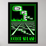 COLOR SPLASH GREEN POSTER