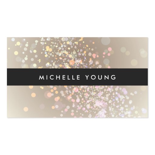 Color Splash in Taupe and Black for Makeup Artists Business Card Template (front side)