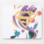 Color Splash Orange Mouse Pad