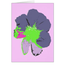 Color Splash/ PopArt Flower Greeting Card