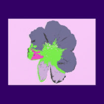 Color Splash/ PopArt Flower postcards