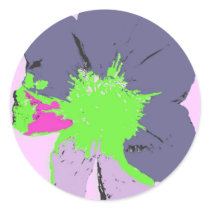 Color Splash/ PopArt Flower Stickers