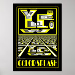 COLOR SPLASH YELLOW POSTER