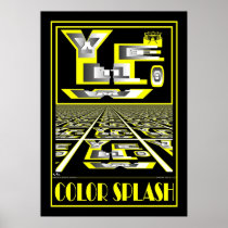 COLOR SPLASH YELLOW POSTER