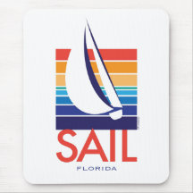 Color Square_SAIL la Florida del barco Tapetes De Ratón