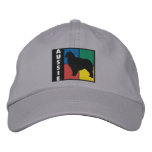 Color Squares Australian Shepherd Embroidered Baseball Caps