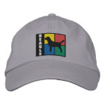 Color Squares Beagle embroidered hats