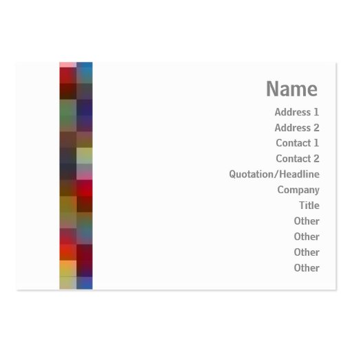 Color Squares - Chubby Business Card Template (front side)