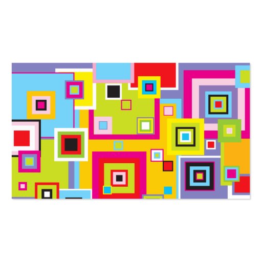 Color Squares on Black Business Card (back side)