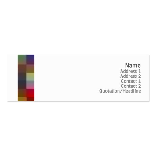 Color Squares - Skinny Business Card Template