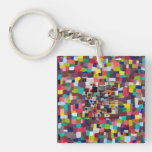 Color Squares Square Acrylic Keychains