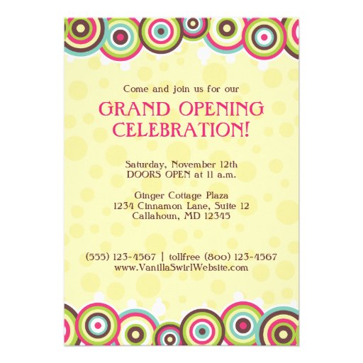 Color Swirl Invitation
