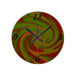 Color Swirl Round Wallclock