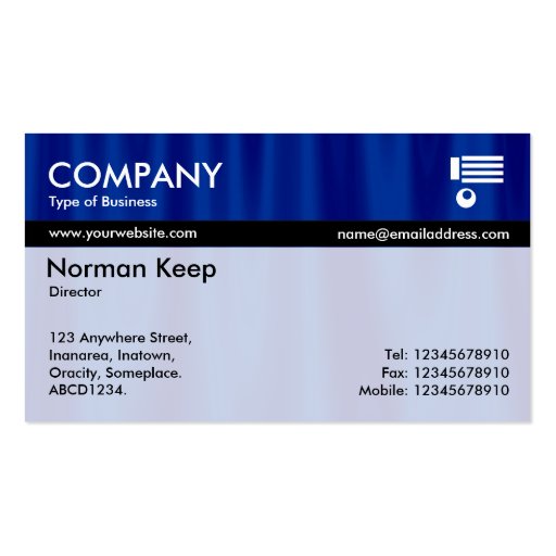 Color Tex Banded - Midnight Curtains Business Card Templates (front side)