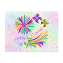 Color the World Notes Card Postcard