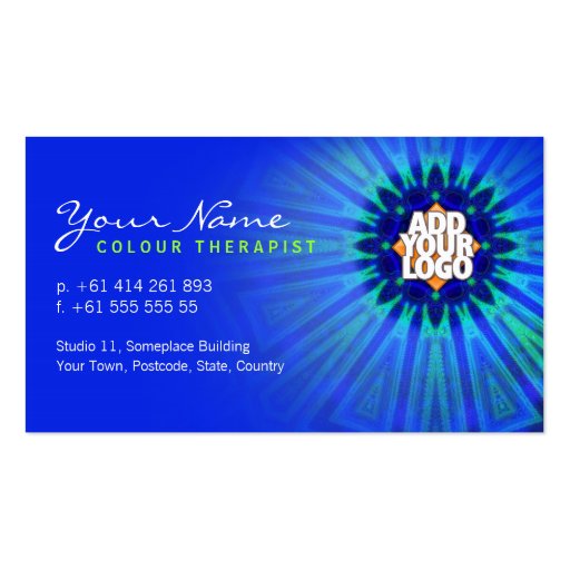Color Therapy Star Business Card (front side)