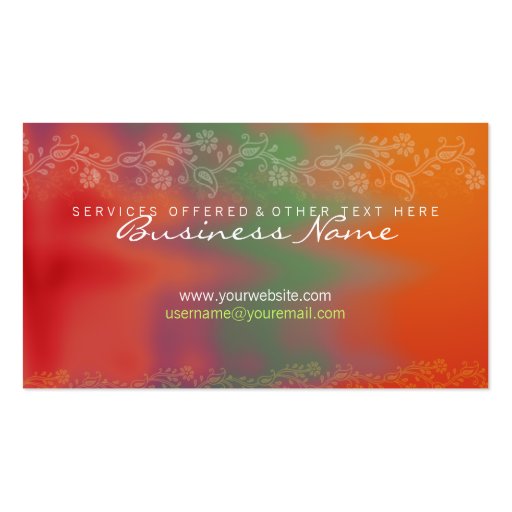 Color Therapy with Logo Business Card (back side)