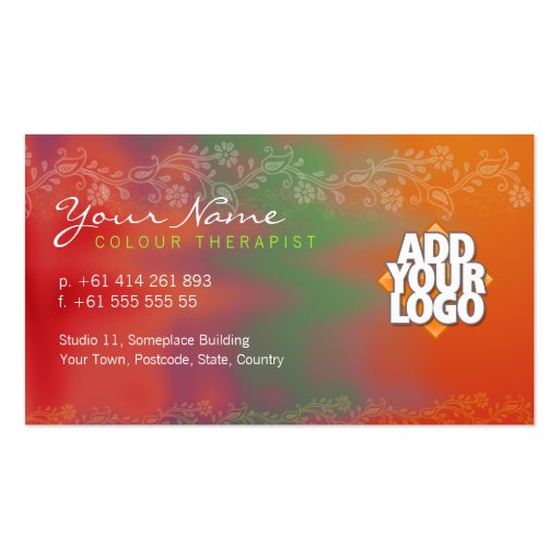 Color Therapy with Logo Business Card