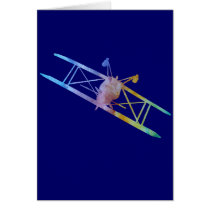 Color-washed Upside Down Stunt Plane Cards