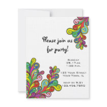 Color Waves Party Invitation