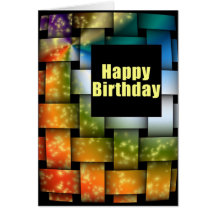 Color Weave Happy Birthday Greeting Cards