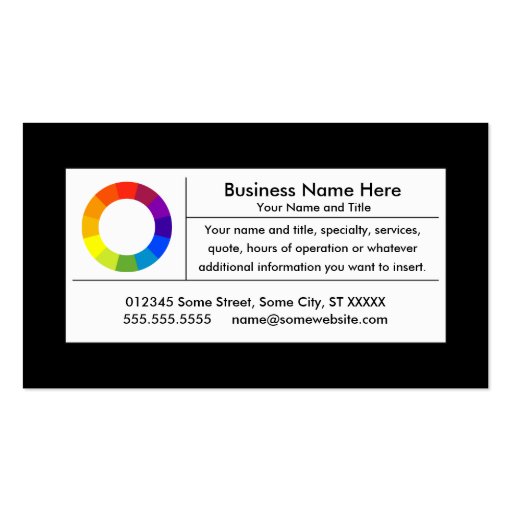color wheel business business cards