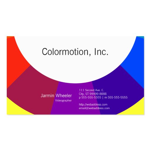 Color Wheel Business Cards (front side)