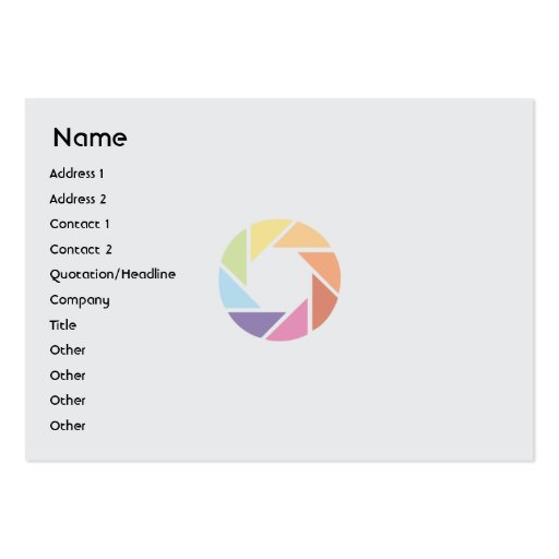 Color Wheel - Chubby Business Card Template