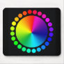 Color Wheel on black Mouse Pads