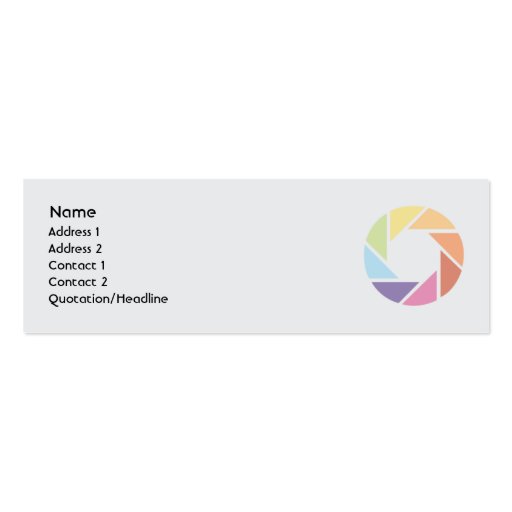 Color Wheel - Skinny Business Cards