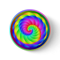 Color Wheel Spiral Button by gregvan Color Wheel Spiral Button