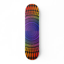 Color Wheel Vertigo: Custom Skateboard