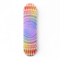 Color Wheel Vertigo: Custom Skateboard