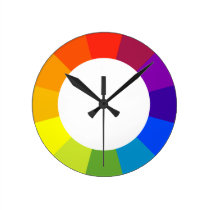 color wheel wall clocks