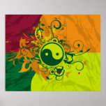 Color Yin Yang Posters