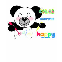 Color yourself happy panda shirt