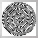 Colorable Optical Block Spiral posters